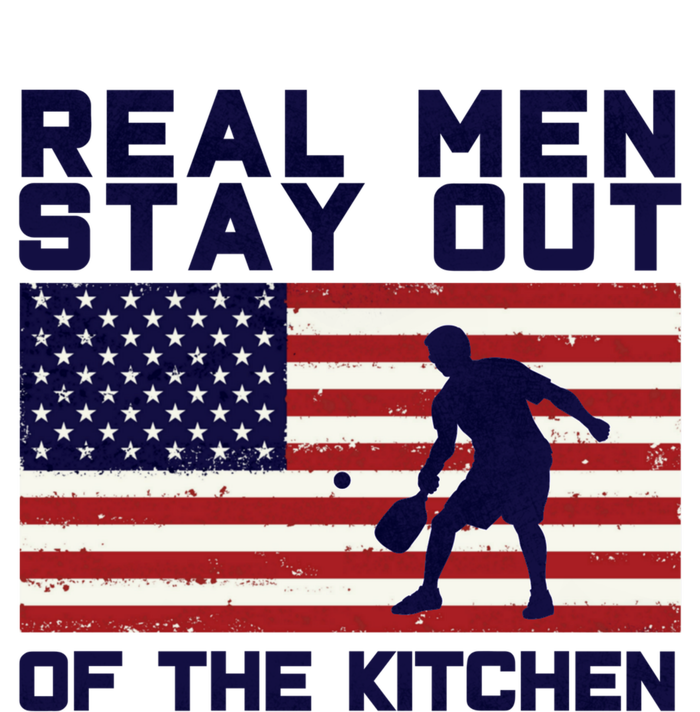 Real Men Stay Out Of The Kitchen Funny Pickleball Paddleball Premium T-Shirt