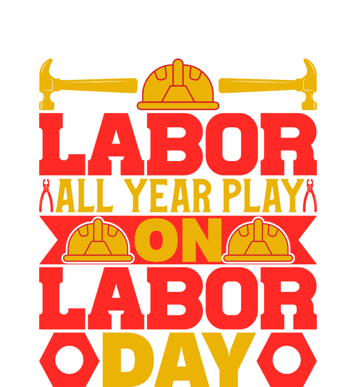 Labor All Year Play On Labor Day Gift Plumber Short Acrylic Beanie