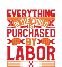 Labor Day Everything In The World Purchased By Labor Gift Women's Racerback Tank