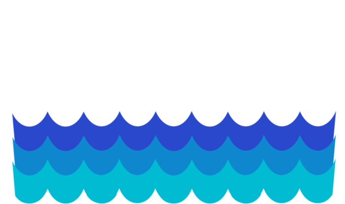 Save Water With Blue Wave Graphic For Climate Change Gift V-Neck T-Shirt