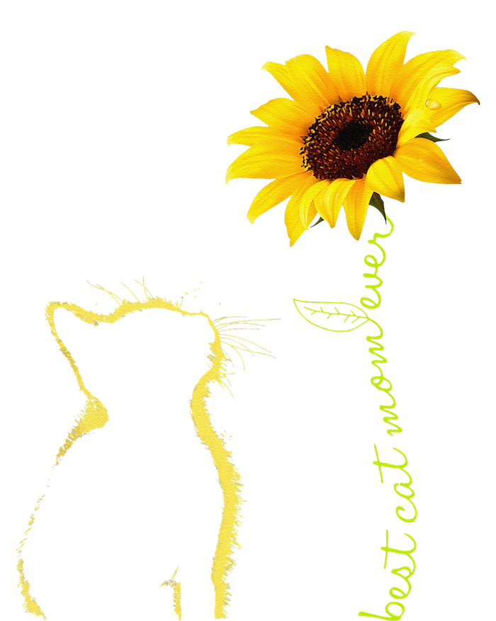 Best Cat Mom Ever Sunflower Mother's Day Gifts For Cat Lover T-Shirt