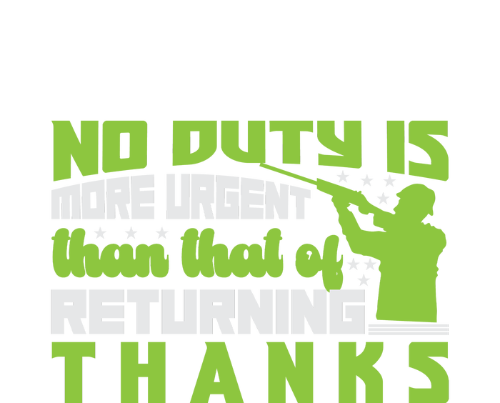 No Duty Is More Urgent Than That Of Returning Thanks Gift Memorial Day Women's Pullover Hoodie