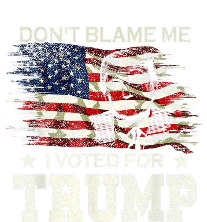 Don't Blame Me I Voted For Trump Distressed Vintage Flag Womens Cotton Relaxed Long Sleeve T-Shirt