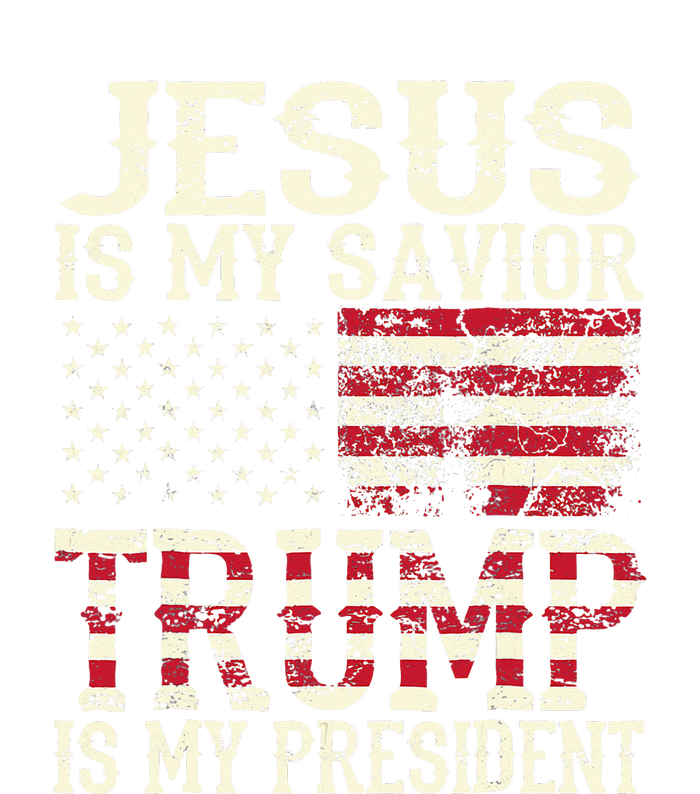 American Flag Tee Jesus Is My Savior Trump Performance Fleece Hoodie