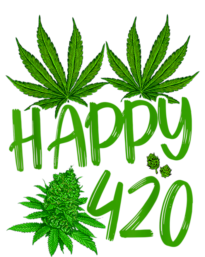 Happy 420 Day Cannabis Weed Marijuana Leaf Lovers Men Women Dry Zone Grid Polo