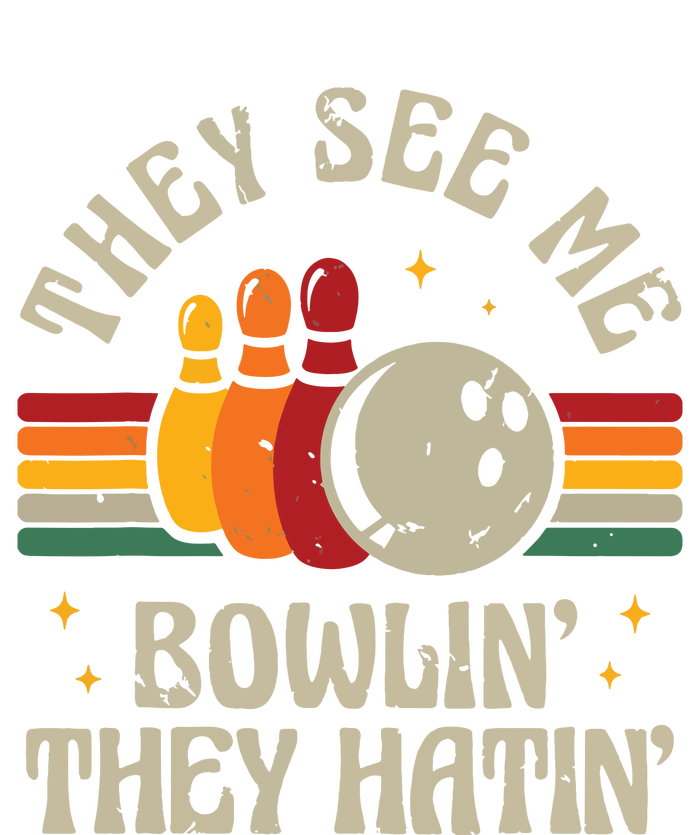 Retro Bowling They See Me Bowlin' They Hatin' Vintage Bowler Toddler T-Shirt