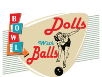 Womens Dolls With Balls Vintage Retro Matching Bowling Team T-Shirt