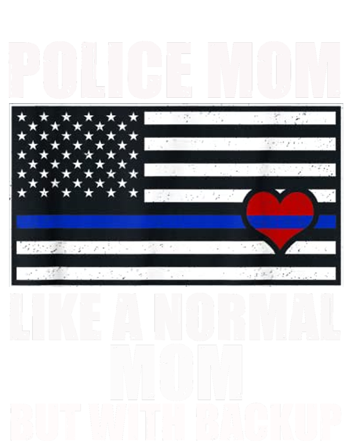 Police Mom Blue Line Flag Heart Full Zip Hoodie