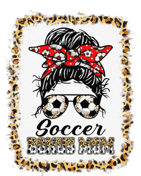 Bleached Soccer Bonus Mom Messy Bun Game Day Mother's Day T-Shirt