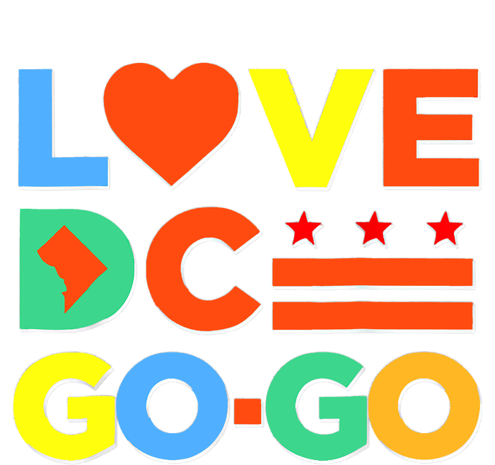 I Heart Love DC Washington D.C I Love Go Go Graphics Softstyle Adult Sport Polo