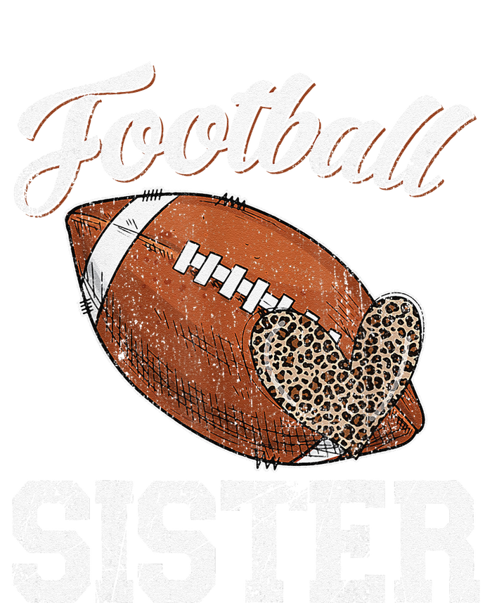 Football Sister Leopard Tee Ball Funny Mother's Day Sustainable Beanie