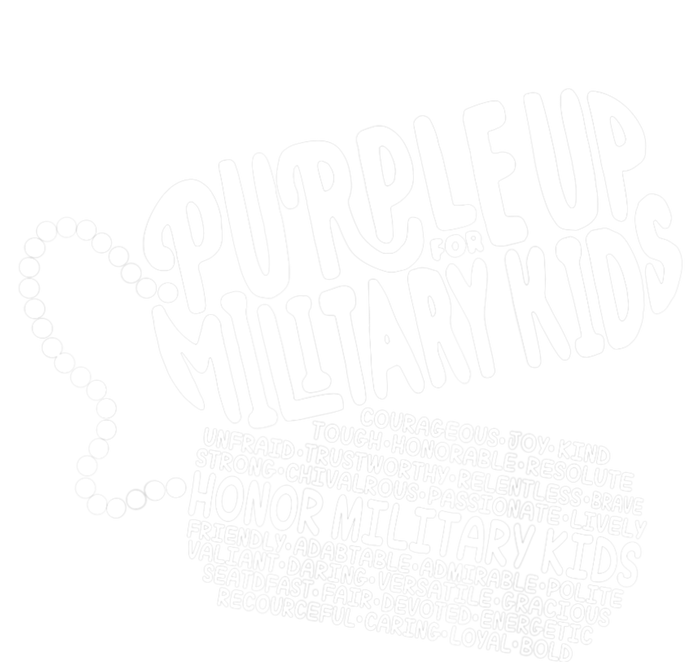 Purple Up For Military Month Of The Military Child Short Acrylic Beanie