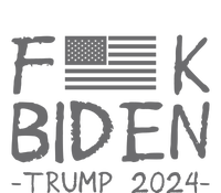 Fuck Biden American Flag Donald Trump 2024 Grey High Crown Mesh Back Trucker Hat