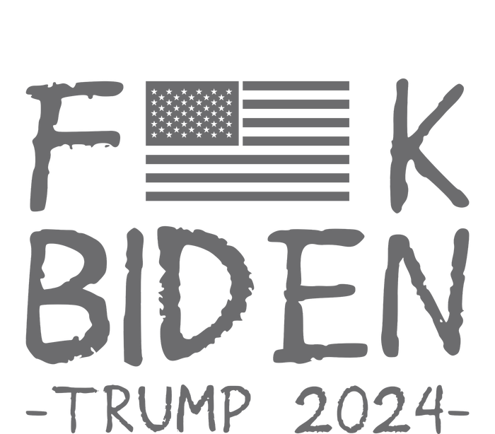 Fuck Biden American Flag Donald Trump 2024 Grey High Crown Mesh Back Trucker Hat