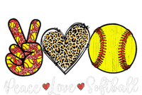 Peace Love Softball Leopard Softball Player Mothers Day Tall T-Shirt