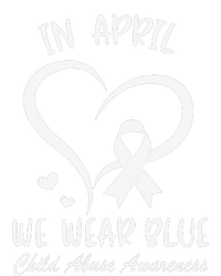 We Wear Blue Child Abuse Prevention Month Leopard Rainbow T-Shirt