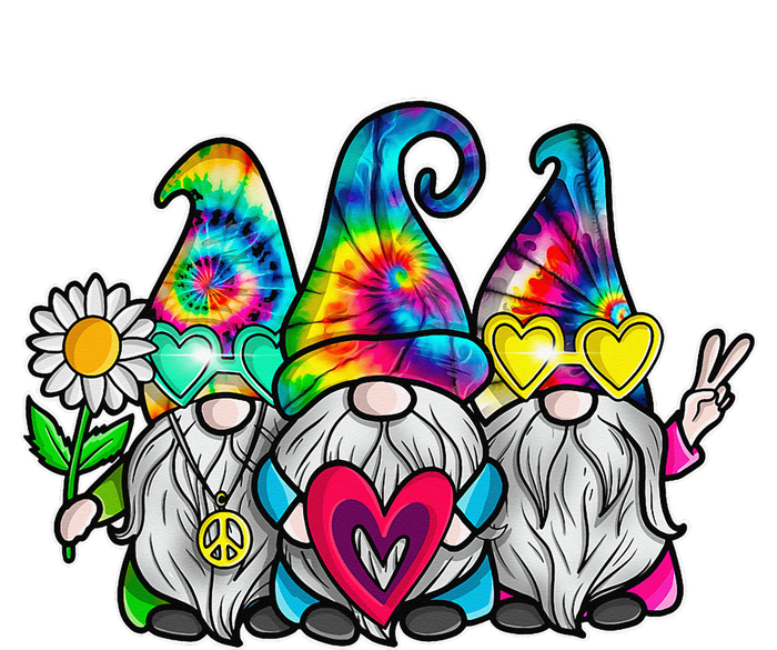 THREE HIPPIE GNOMES Groovy Peace Love Gnomies T-Shirt