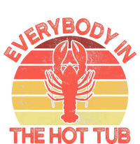 Everybody In The Hot Tub Funny Crawfish Crayfish Eating Cropped Pullover Crew