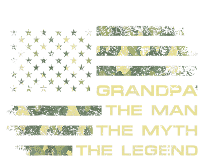 Grandpa The Man The Myth The Legend Fathers Day Camo US Flag Magnet