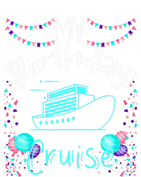 My Birthday Cruise Ship Party Funny Onboard Birthday Squad Women's Long Sleeve Flannel Pajama Set 