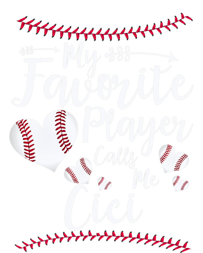 My Favorite Player Calls Me Cici Baseball Heart Women's V-Neck T-Shirt