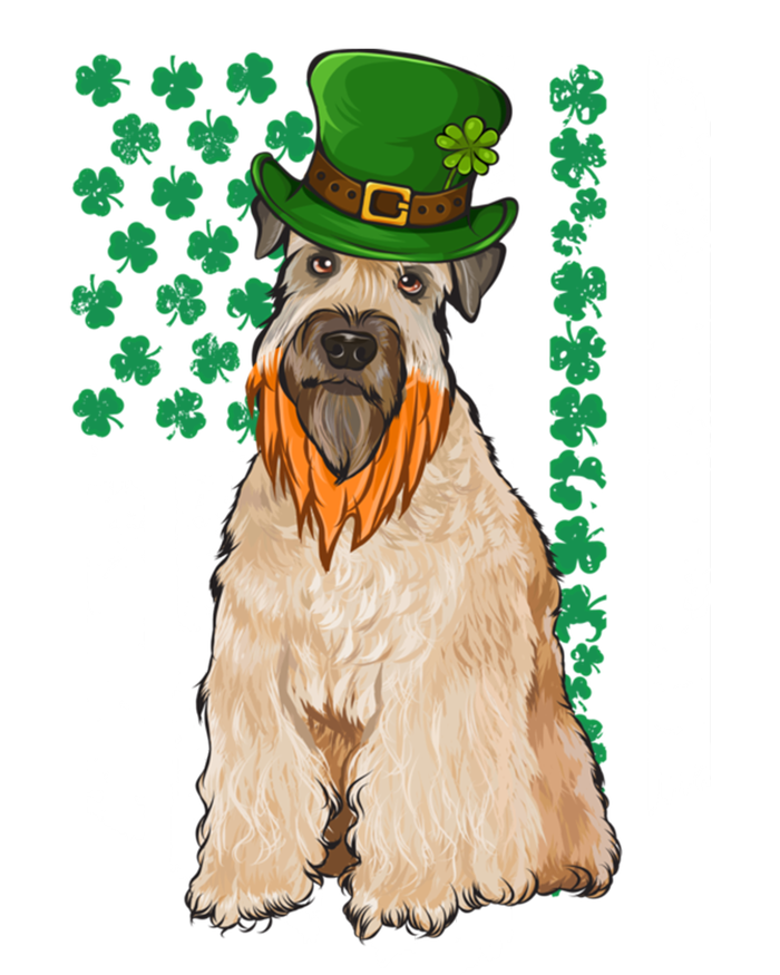 Soft Wheaten Terrier St Patricks Day Irish American Flag Funny Gift V-Neck T-Shirt