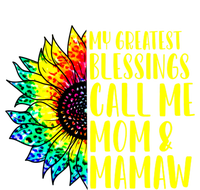 My Greatest Blessings Call Me Mom Mamaw Sunflower Tie Dye Meaningful Gift Women's V-Neck T-Shirt