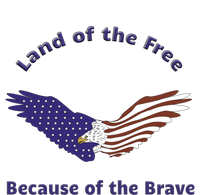 American Flag July 4th Eagle Land Of The Free Because Brave Gift T-Shirt