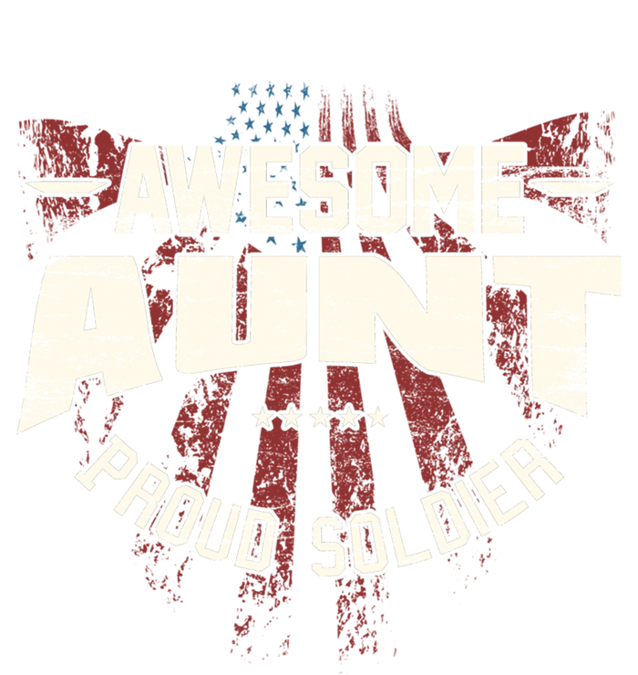 Awesome Aunt Proud Soldier Patriotic America Veteran's Day Cute Gift Short Acrylic Beanie