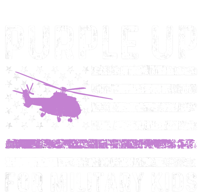 Purple Up Military Military Child Retro American Flag T-Shirt