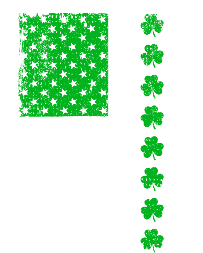 Irish Retro Saint Patrick's Day Shamrock Patriotic Usa Flag Meaningful Gift T-Shirt