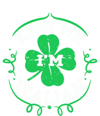 Kiss Me I'm Italian St Patricks Day Funny Shamrock Flag Cute Gift Insulated Varsity Jacket