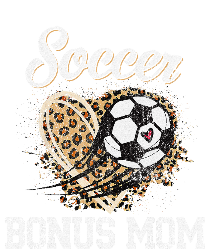 Soccer Bonus Mom Leopard Heart Proud Bonus Mom Sport Lover T-Shirt