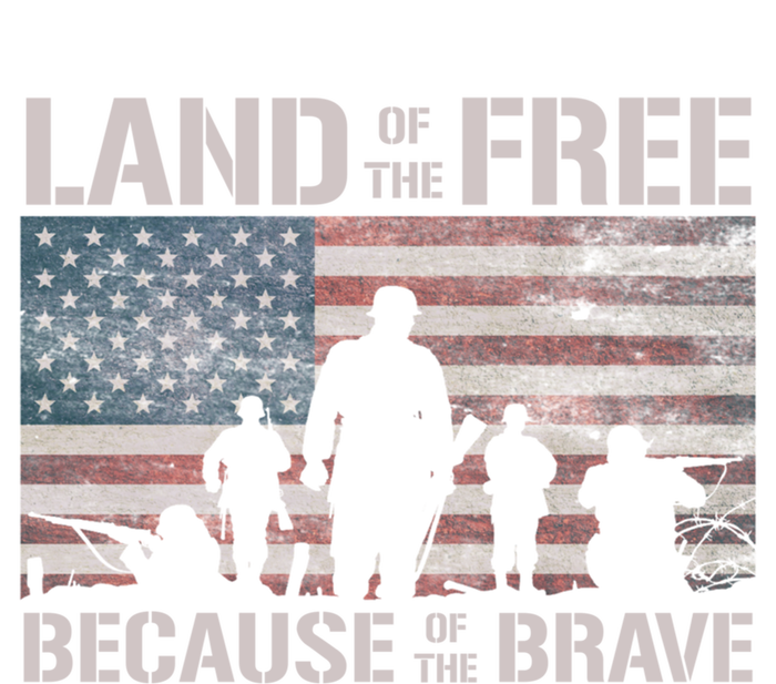 Land Of The Free Because Of The Brave American Flag Meaningful Gift Bumper Sticker