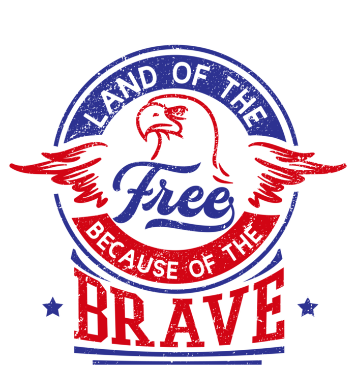 Land Of The Free Because Of The Brave Patriotic Military Gift Sweatshirt