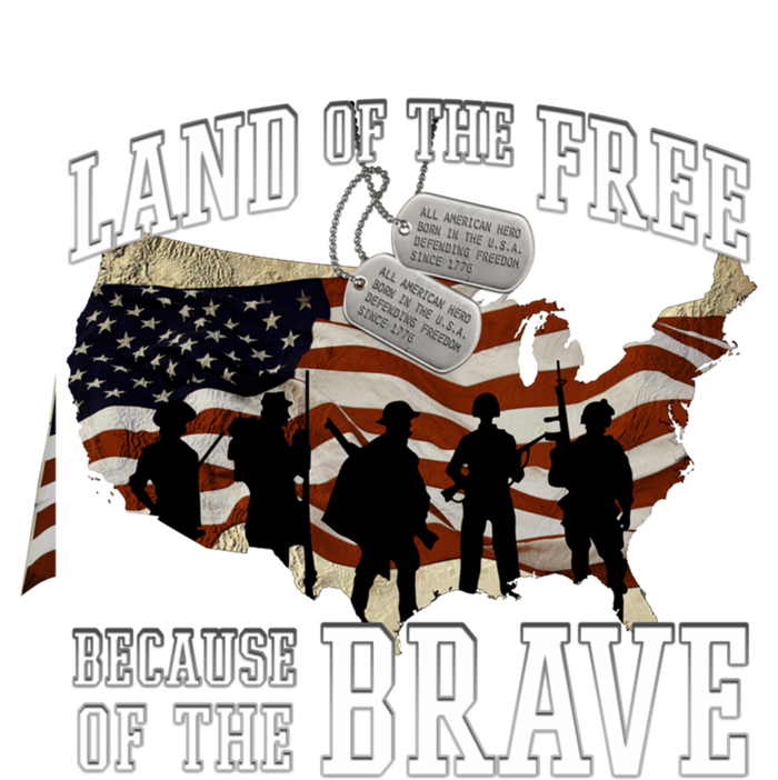 Land Of The Free Because Of The Brave Cute Gift T-Shirt