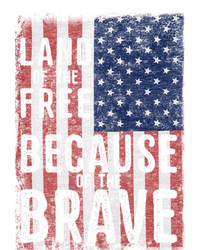 Land Of The Free Because Of The Brave Vintage American Flag Funny Gift Insulated Varsity Jacket