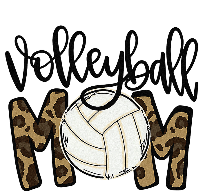 Volleyball Mom Leopard Funny Ball Mom Mother's Day T-Shirt