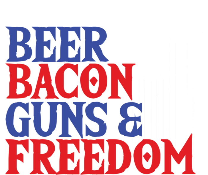 Beer Bacon Gun Freedom American Flag Usa Country Gift Toddler T-Shirt