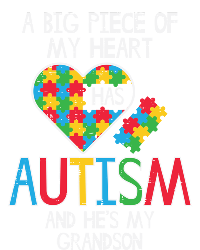 Big Piece Of My Heart Has Autism Grandson Awareness Puzzle Gift T-Shirt