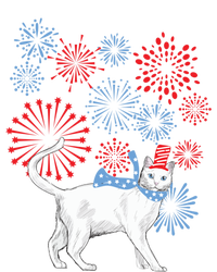 Cat Happy Independence Day Fireworks Memorial Day Gift T-Shirt