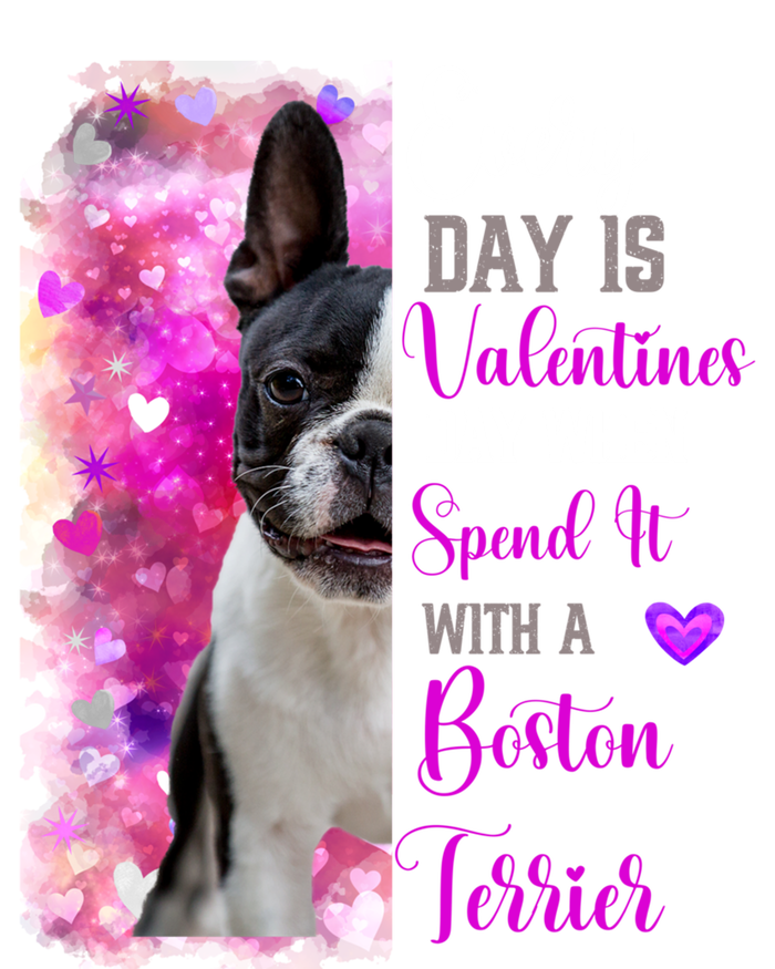 Boston Terrier Mom Funny Valentines Day Dog Lovers Hearts Cute Gift Sustainable Beanie