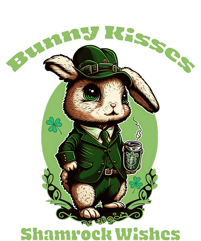 Bunny Shamrock Wishes Gift St Patricks Day Bunny Easter Gift T-Shirt