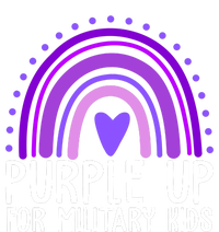 Purple Up For Miliartykids Rainbow Heart Tall T-Shirt