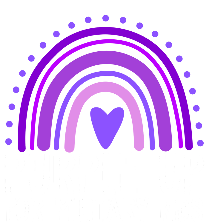 Purple Up For Miliartykids Rainbow Heart Tall T-Shirt