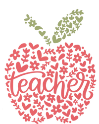 Floral Apple Teacher Life Teacher Appreciation Teaching Gift Striped Beanie with Solid Band