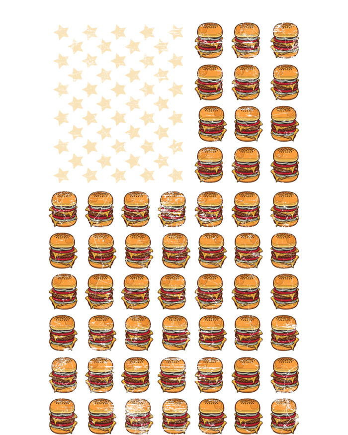 Cheeseburger Patriotic Usa American Flag National Burger Day Gift T-Shirt