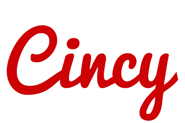 Cincinnati Ohio Classic Red Script Cincy City Gift Insulated Varsity Jacket