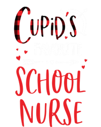 Cupid's Favorite School Nurse Red Plaid Valentine's Day Gift T-Shirt