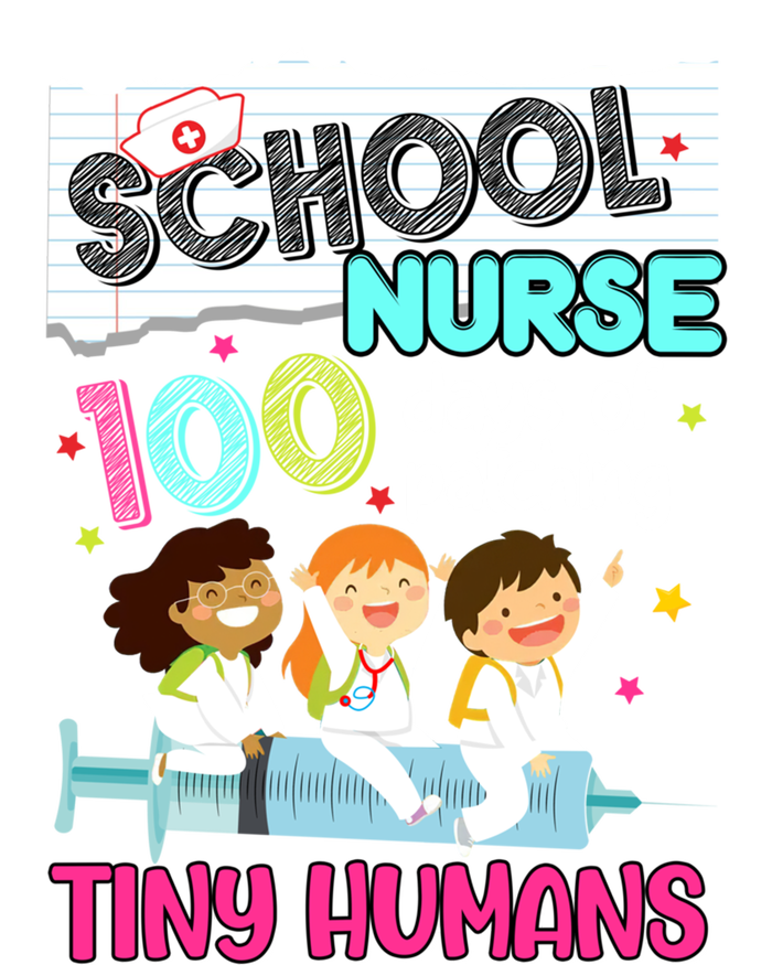 Cute 100 Days Of Patching Tiny Hu School Nurse Rn Gift Insulated Varsity Jacket